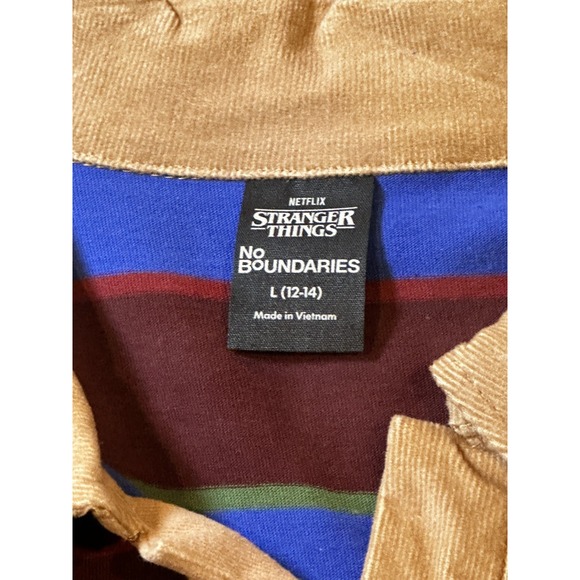 Netflix Stranger Things Cropped Rugby Polo Women's (L ) New w/ Tags & Patches - Picture 4 of 13